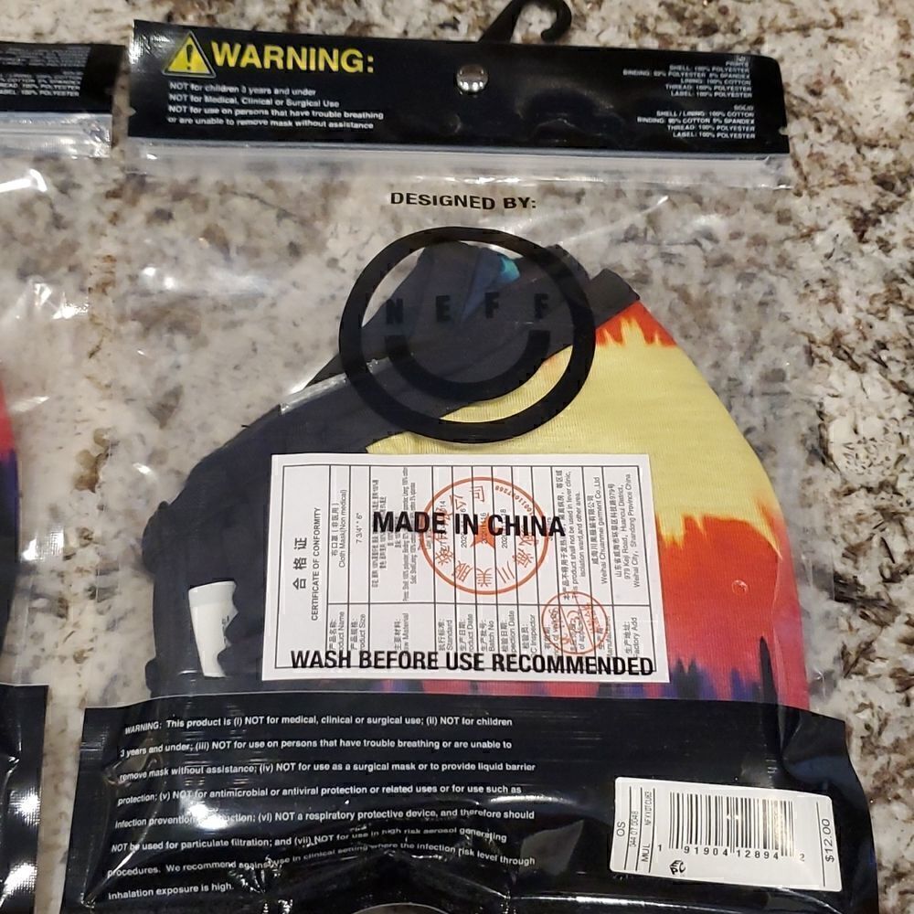 NEFF 2 sets of 3 Face Masks NWT - Picture 5 of 6